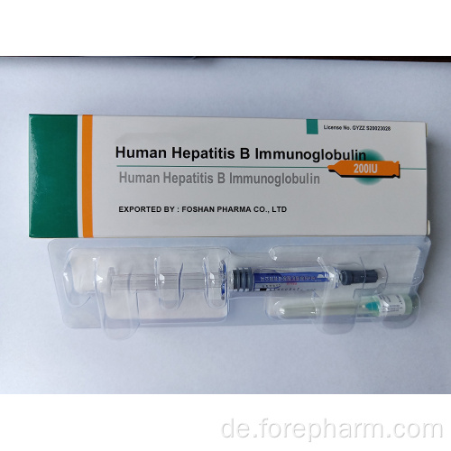 Immunglobulininjektion für Human gegen Hepatitis B